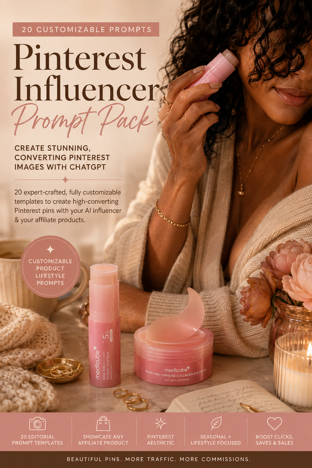 Pinterest Influencer Prompt Pack — Turn Products Into Pinterest Lifestyle Content